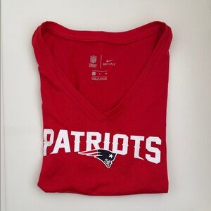 Nike Red New England Patriots NFL V-Neck Tee